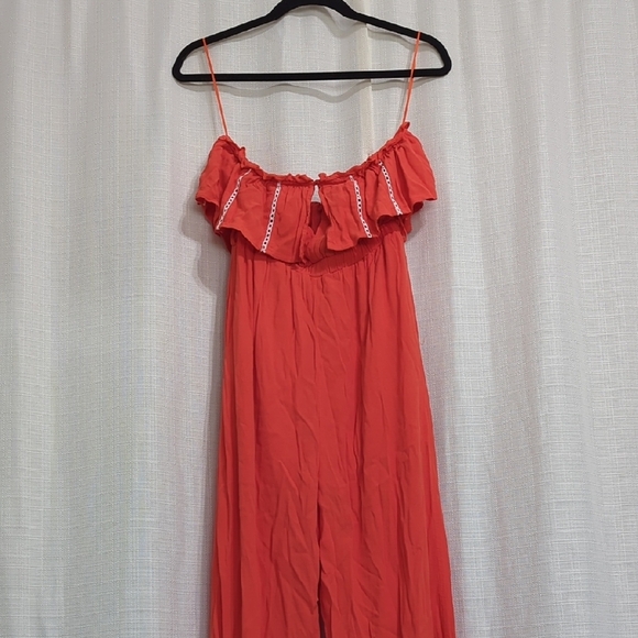 Red Ruffled Jumpsuit - Picture 11 of 16